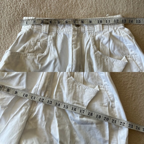 Vintage Runaway Bay High-Waisted White Cotton Shorts - Picture 8 of 10